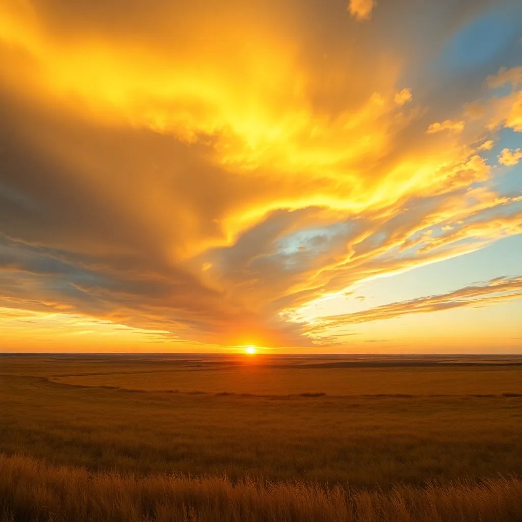 Oklahoma plains landscape at sunrise, representing hope and recovery