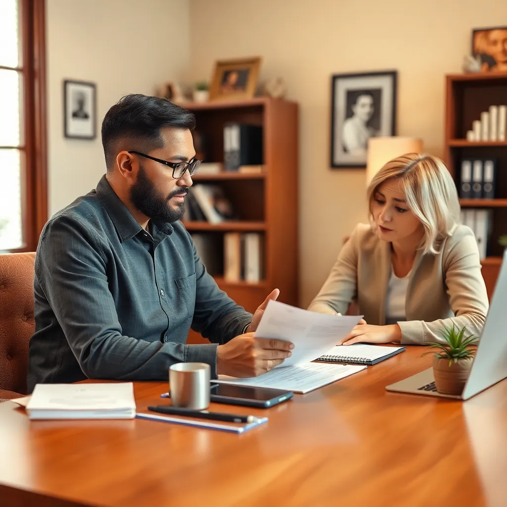 A helpful counselor reviewing insurance and funding options with a client in Oklahoma